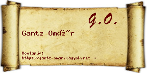 Gantz Omár névjegykártya